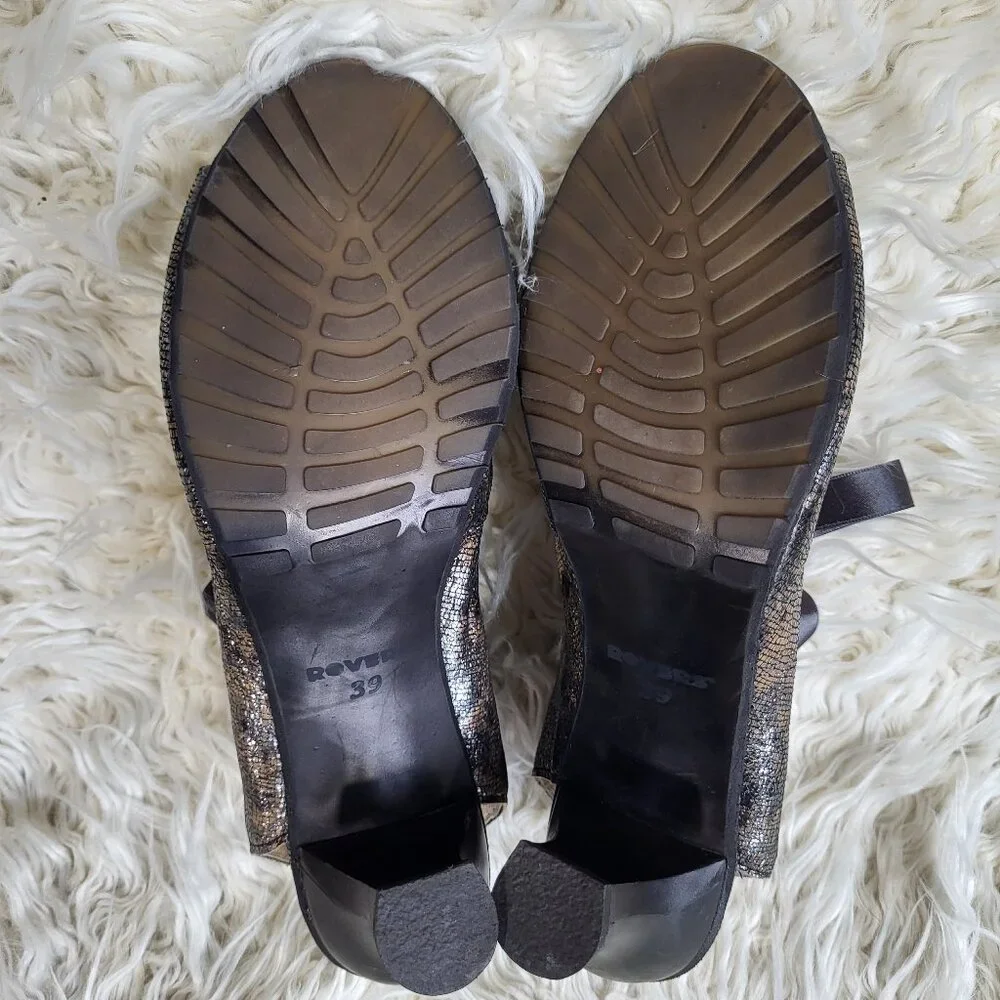 Rovers Leather Burgundy Classic sandals Made in Portugal - Size 39 / US 8 - Picture 6 of 11